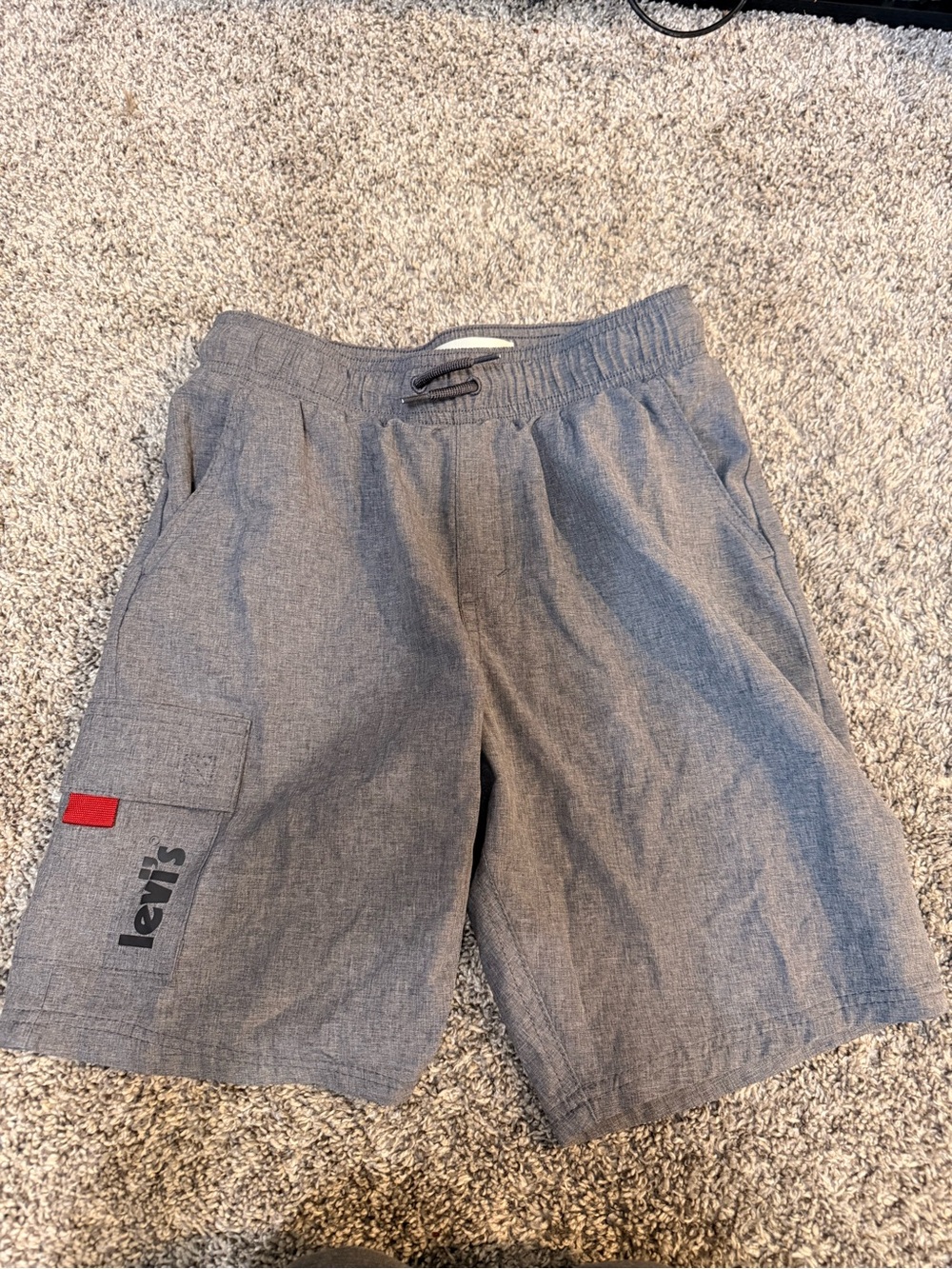 Levi's Gray Kids' Shorts with Cargo Pocket and Drawstring